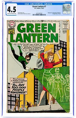 Buy Green Lantern #7 CGC 4.5 DC 1961 1st Sinestro! Key Silver Age Comic! P12 432 Cm • 465.93£
