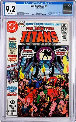 Buy New Teen Titans #21 CGC 9.2 (Jul 1982, DC) Perez 1st Mother Mayhem Brother Blood • 32.62£
