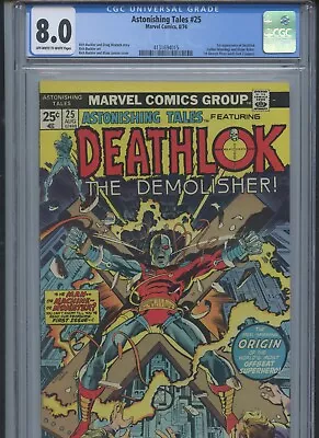 Buy Astonishing Tales #25 1974 CGC 8.0 (1st App Of Deathlok) • 97.08£