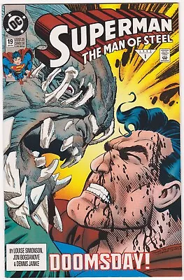 Buy Superman Man Of Steel 19 From 1993 Vs Doomsday Death  Of Superman Story Arc • 5£