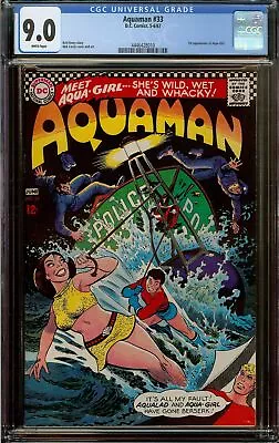 Buy Aquaman #33 CGC 9.0 WHITE Pages DC Comics 1967 Nick Cardy - 1st Aqua-Girl • 378.98£