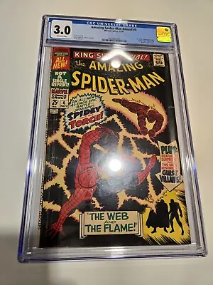 Buy AMAZING SPIDER-MAN KING-SIZE SPECIAL ANNUAL #4 1967 CGC 3.0 Silver Age • 116.45£