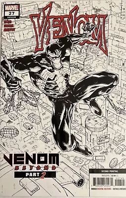 Buy Venom #27 2nd Printing 1:25 Stegman B&W Variant Cover First Appearance Of Codex • 7.53£