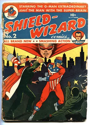 Buy SHIELD WIZARD COMIC #2 1940-MLJ-GOLDEN AGE-ORIGIN ISSUE Comic Book • 694.36£