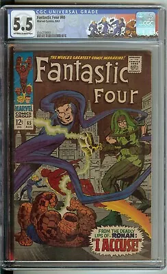 Buy Fantastic Four #65 CGC 5.5 Marvel Comic 1967 1st Appearance Ronan The Accuser • 62.13£