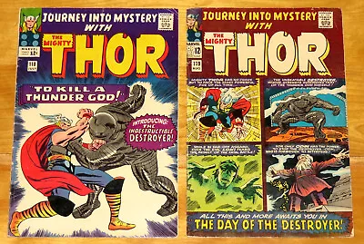 Buy Marvel 1965 JOURNEY INTO MYSTERY No. 118 VGF 5.0 & 119 1st & 2nd Destroyer Kirby • 107.95£