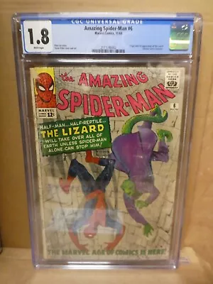 Buy Marvel Comics Amazing Spider-man 6 CGC 1.8 1st Lizard Avengers 1963 Spiderman • 684.24£