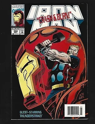 Buy Iron Man #304 (Newsstand) VF+ 1st Hulkbuster Armor Hulk Thunderstrike W/Cards • 16.31£