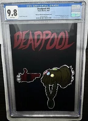 Buy DEADPOOL #45 CGC 9.8 Skottie Young Run The Jewels Mexican Foil Variant Marvel! • 166.97£