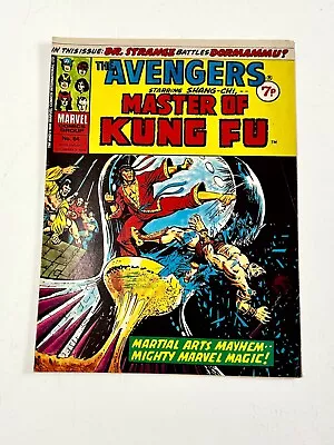Buy Vintage Marvel Comic - The Avengers - Master Of Kung Fu - Dec 1974  No. 64 • 0.99£