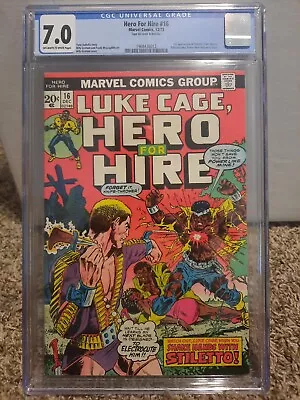 Buy Luke Cage Hero For Hire 16 Cgc 7.0 Marvel 1973 1st Appearance Of Stiletto Ow/w P • 31.06£