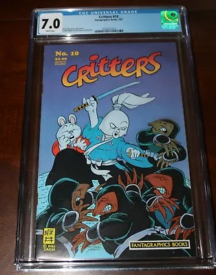 Buy Critters #10 (1987) CGC 7.0 ( FN/VF) - White Pages  Stan Sakai   Usagi Yojimbo  • 66.01£