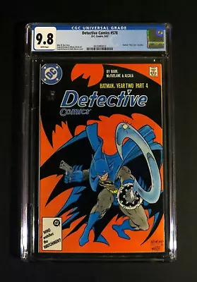 Buy DETECTIVE COMICS #578 CGC 9.8 NM Todd McFarlane Cover Batman Year Two B DC 1987 • 75.33£