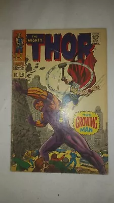 Buy The Mighty Thor Key Comic Issue 140, 1967, 1st Appearance Of The Growing Man... • 15£
