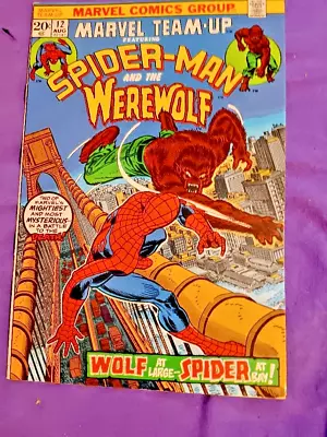 Buy MARVEL TEAM-UP Featuring Spider-Man And The WEREWOLF #12  1973 • 25.63£