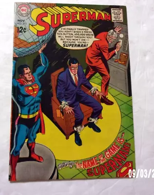 Buy Superman #211 1968 Very Nice Fn Swan Cover,great Cover 2 Stories • 15.14£
