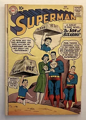 Buy Superman #140, 1960, 1st App. Blue Krytonite, Bizarro Supergirl. VG, See Pics • 58.25£