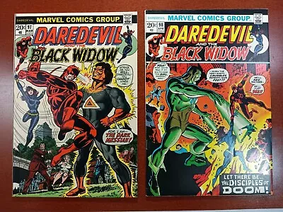 Buy Daredevil #97 And #98..1973..Black Widow..Dark Messiah..Higher Grade Copies!! • 19.38£