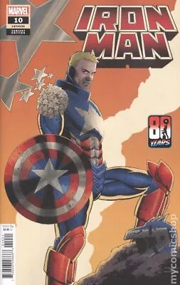 Buy Iron Man #10B Cassaday Captain America 80th Anniversary VF 2021 Stock Image • 2.10£