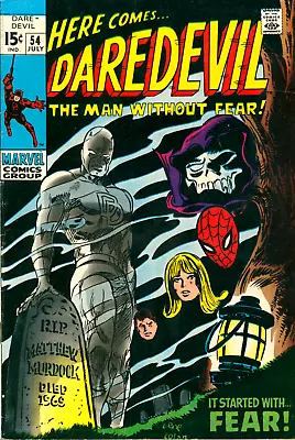 Buy Daredevil #54 Marvel Comics 1969 VF- 1st 15 Cent Issue • 38.89£