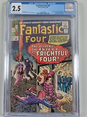 Buy Fantastic Four #36 (1965) CGC 2.5  First Appearance Medusa And The Frightful 4 • 112.61£