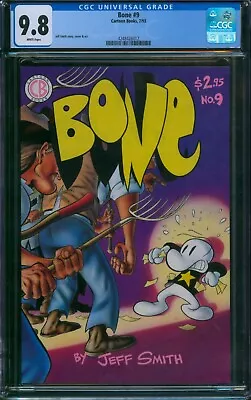 Buy Bone #9 🌟 CGC 9.8 White Pages 🌟 1st Print Jeff Smith Cartoon Books 1993 • 162.31£