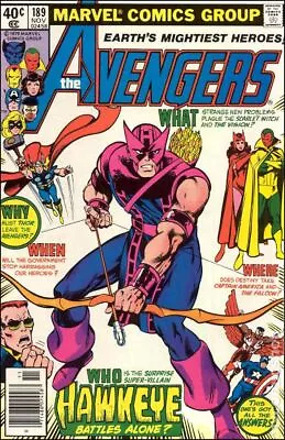 Buy Avengers #189 FN 6.0 1979 Stock Image • 6.21£