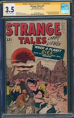 Buy Strange Tales #97 1962 CGC 3.5 OW/WP SS Signed Lieb Prototype Aunt May/Uncle Ben • 582.46£