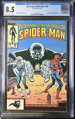 Buy SPECTACULAR SPIDER-MAN #98 (1985) - CGC 8.5 - 1st App. Spot!  Key! - SpiderVerse • 42.71£