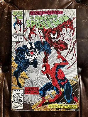 Buy The Amazing SPIDER-MAN #362  2nd App CARNAGE  Mark Bagley Cover/Artwork  1992!!! • 8.81£
