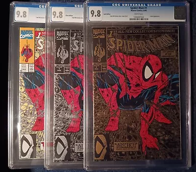 Buy 🕷 Spider-Man 1 CGC 9.8 Set🕷 Green, Silver & Gold  Plus Signed Bonus • 279.58£