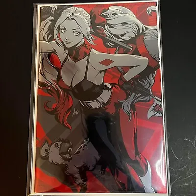 Buy Harley Quinn Black White Redder #1 D Artgerm Foil Cover DC 2023 Comics • 31.06£