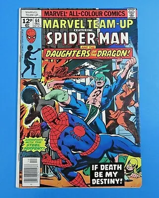 Buy MARVEL TEAM-UP #64  SPIDER-MAN 1st Daughters Of Dragon  MARVEL BRONZE UK 12p FN+ • 34.17£