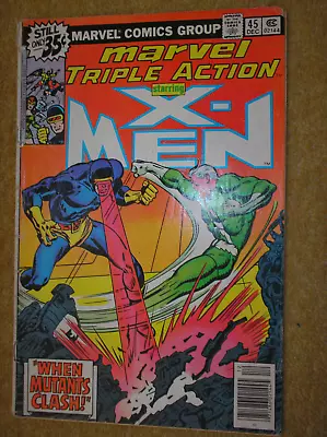 Buy MARVEL TRIPLE ACTION # 45 X-MEN 45 AVENGERS HECK 35c 1978 BRONZE AGE COMIC BOOK • 0.99£