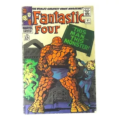 Buy Fantastic Four #51  - 1961 Series Marvel Comics VG+ / Free USA Shipping [h| • 101.80£