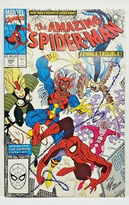 Buy Amazing Spider-Man #340 1ST TEAM APP. FEMME FATALES: KNOCKOUT, MINDBLAST & More • 58.31£