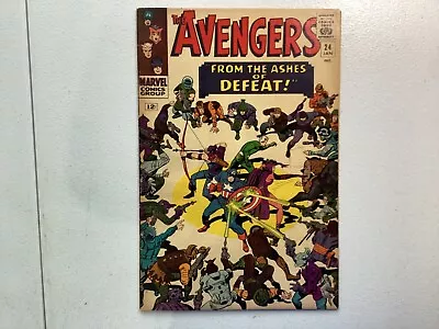 Buy Avengers 24 1966 Captain America Ravonna Kang Hawkeye Stan Lee VG • 19.42£