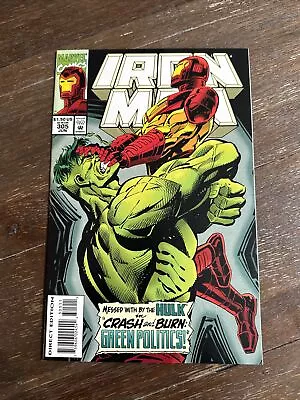 Buy Iron Man #305 (Marvel 1994) Classic Battle Hulk & Iron Man NM/NM+ • 23.34£