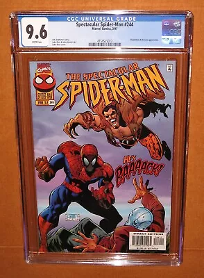 Buy Spectacular Spider-Man #244 CGC 9.6 White Pgs! Kraven The Hunter 14 Pix INSURED! • 58.21£