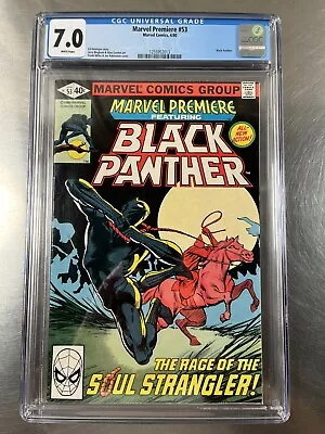 Buy Marvel Premiere #53 CGC 7.0 (Apr 1980) Black Panther, Frank Miller Comic • 31.06£