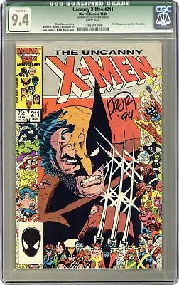 Buy Uncanny X-Men #211D CGC 9.4 QUALIFIED 1986 1265091008 • 112.61£