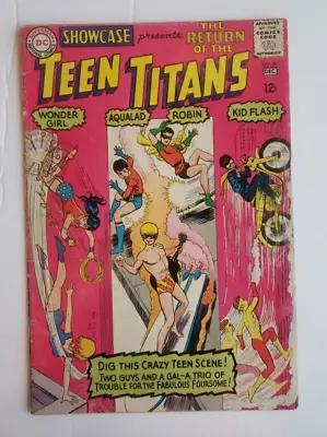 Buy SHOWCASE TEEN TITANS #59 (3rd APP TEEN TITANS 2nd WONDER GIRL) DC 1965 • 31.06£