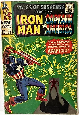 Buy Tales Of Suspense #82 Captain American Iron Man 1966 1st Super Adaptoid VG • 15.52£