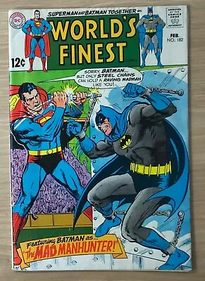 Buy World's Finest #182 DC Comics Bronze Age Superman Batman Neal Adams G/vg • 7.77£