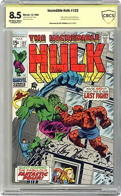 Buy Incredible Hulk #122 CBCS 8.5 SS Roy Thomas 1969 18-089E087-042 • 256.74£