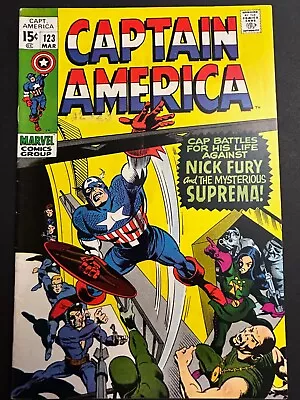 Buy Captain America 123 FN-VF -- Modok, Nick Fury Apps., Marvel 1970 • 17.09£