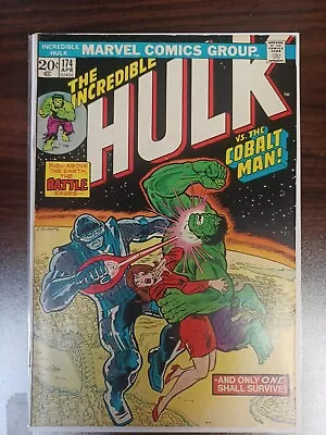 Buy Incredible Hulk #174 (1974, Marvel) Bronze Age ~VG+~  Vs. The Cobalt Man • 6.21£