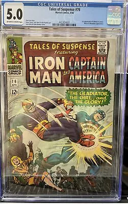 Buy Tales Of Suspense #76 Marvel Comics 1966 CGC 5.0 Key 1st Appearance Of Ultimo • 77.02£