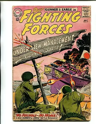 Buy Our Fighting Forces 77 Good V1! Gunner & Sarge! Japanese War Cover!!!!!!!!!!!!!! • 7.76£