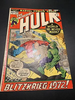 Buy The Incredible Hulk #155 (Marvel Comics September 1972) • 7.76£